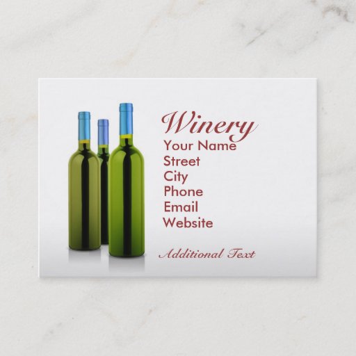 Customizable Winery Business Cards