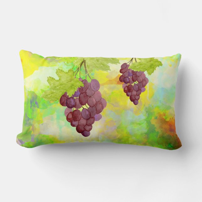 *~* Winery Cellar Wine Grapes Vineyard wine Lumbar Pillow (Front)