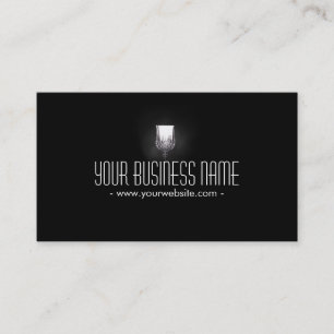 Winery Classy Wine Glass Elegant Dark Business Card