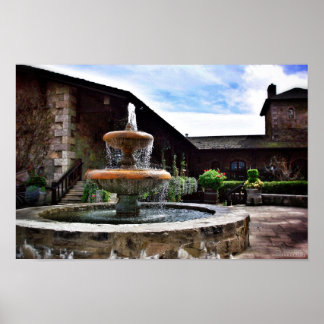 Winery Fountain Poster