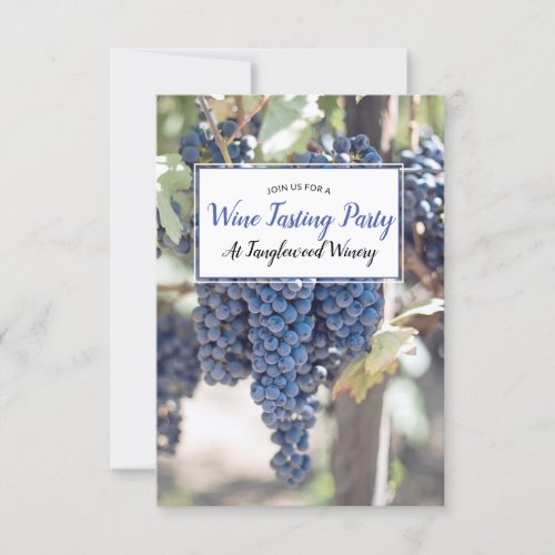 Winery Grapes Wine Tasting Party Invitation