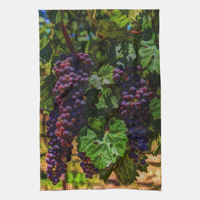 Winery Grapevine sunny tuscany vineyard grapes Towel (Vertical)