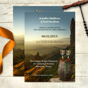 Winery or Vineyard All in One Wedding Invitation