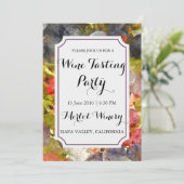 Winery or Vineyard Watercolor Wine Tasting Party Invitation (Standing Front)