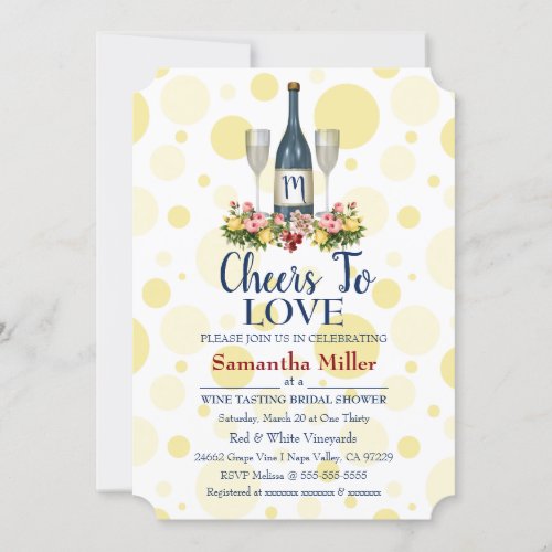 Winery Or Wine Bridal Shower Invitation