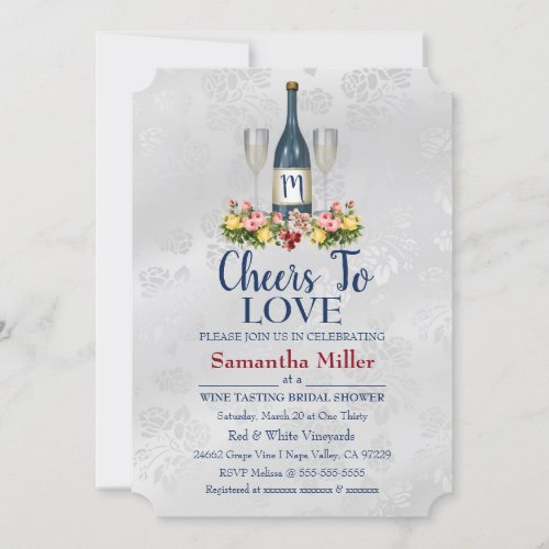 Winery Or Wine Bridal Shower Invitation