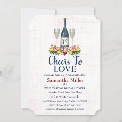 Winery Or Wine Bridal Shower Invitation