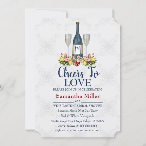 Winery Or Wine Bridal Shower Invitation