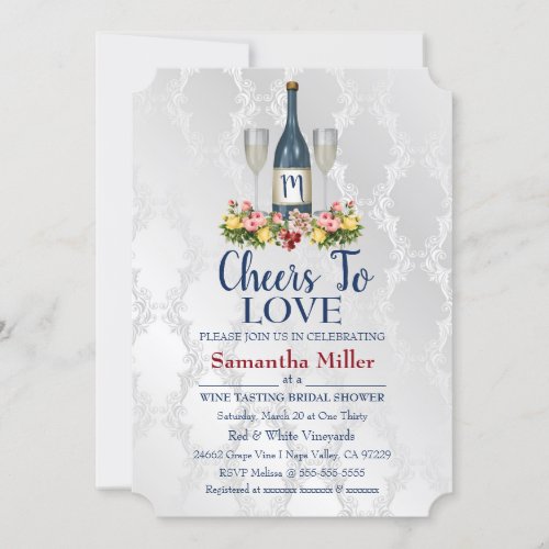 Winery Or Wine Bridal Shower Invitation