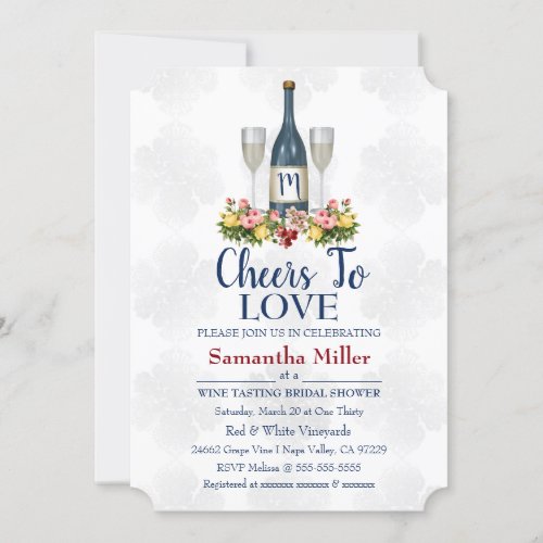 Winery Or Wine Bridal Shower Invitation