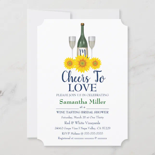 Winery Or Wine Bridal Shower Invitation Zazzle 1348