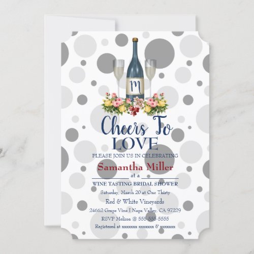 Winery Or Wine Bridal Shower Invitation