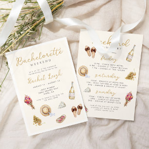 Winery Picnic Bachelorette Weekend Invitation