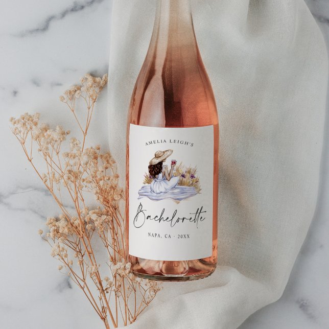 Winery Picnic Cottage Bachelorette Weekend Wine Label (Creator Uploaded)