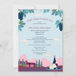Winery Tour Bachelorette Party Invitation