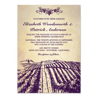 Vineyard Wedding Invitation