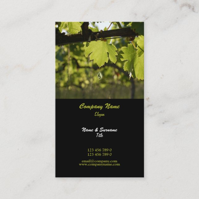 Winery vineyard grape business profile business card (Front)