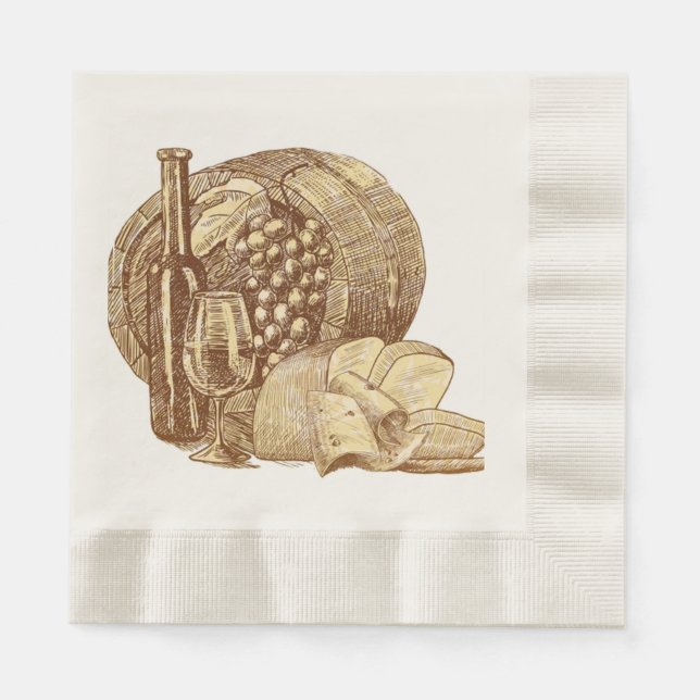  Winery Vineyard  Grapevine  Paper Napkins (Front)