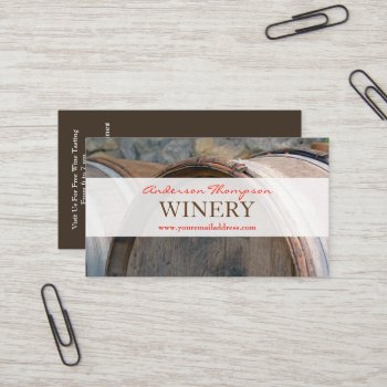 Winery Vineyard Wine Barrels Making Business Card by BusinessCardsCards at Zazzle
