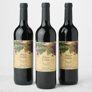 Winery Wedding Rustic Wine Label