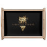 winery wine business gold grapes logo serving tray