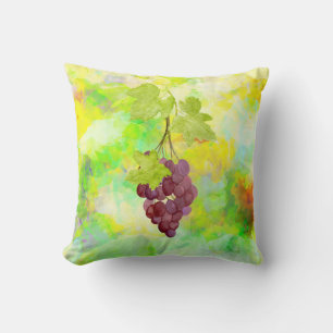 *Winery Wine Grapes Vineyard Wine Cellar Throw Pillow