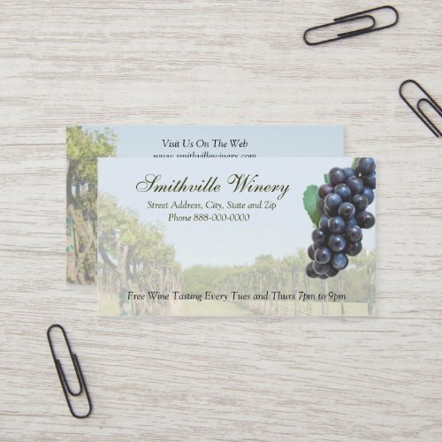 Winery Business Card