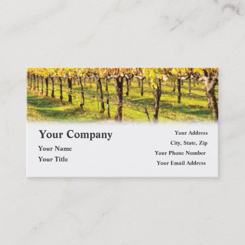 Winery Wine Restaurant Vineyard Business Cards