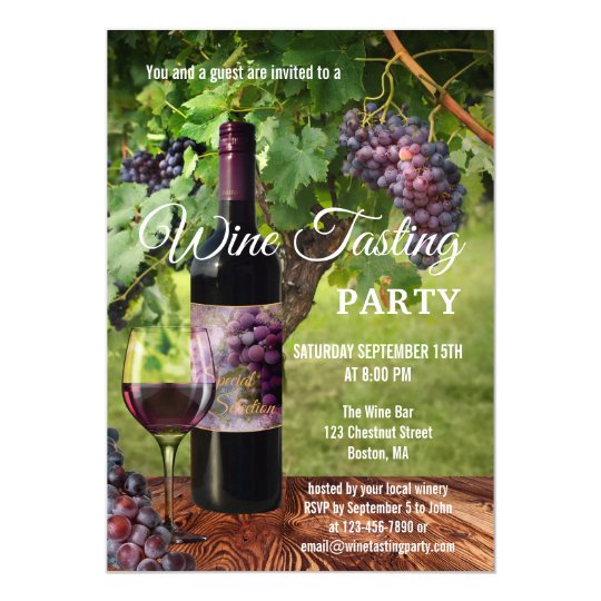 Winery Wine Tasting Event Invitation | Zazzle.com