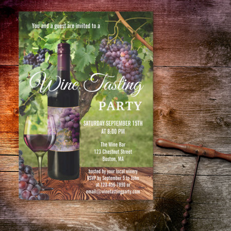 Winery Wine Tasting Event Invitation