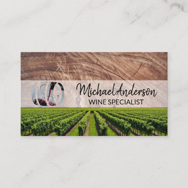 Winery | Wine Tasting | Wine Barrel Vineyard Business Card (Front)