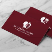 Winery Winemaker Sommelier Grape Logo Red Wine Business Card at Zazzle