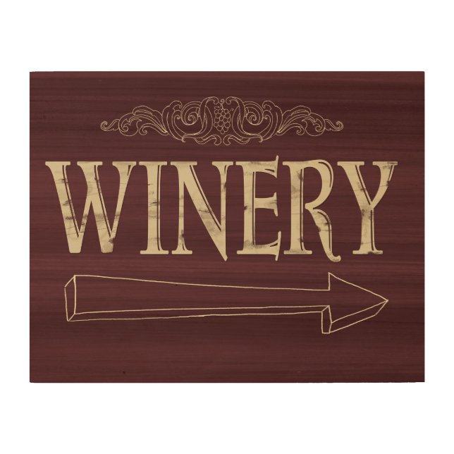 Winery Wood Plaque Wood Wall Art (Front)