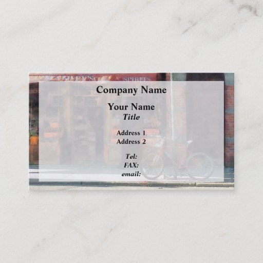 Customizable Wines and Spirits Greenwich Village Business Card