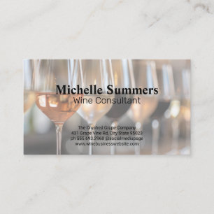 Wines Selections to Taste at the Bar Business Card