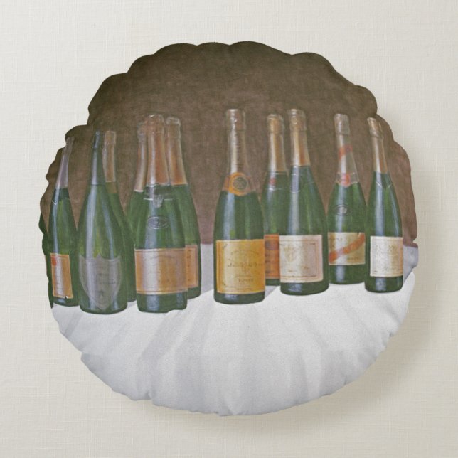 Winescape Champagne 2003 2 Round Pillow (Front)