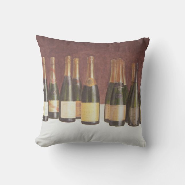 Winescape Champagne 2003 Throw Pillow (Front)