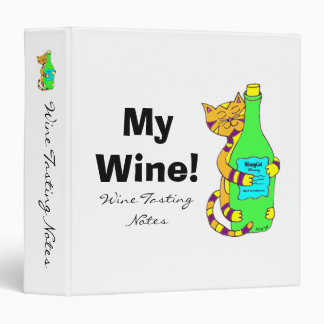 Winey Cat "My Wine!" Wine Tasting Notes 3 Ring Binder