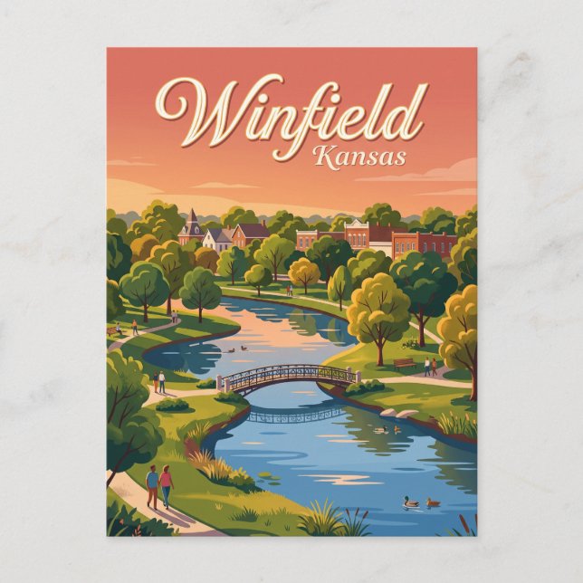 Winfield, Kansas Postcard (Front)