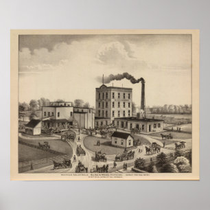 Winfield Roller Mills, Blissand Wood, Kansas Poster