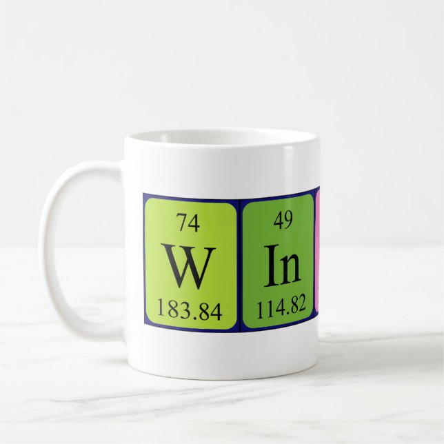 Winfred periodic table name mug (Left)