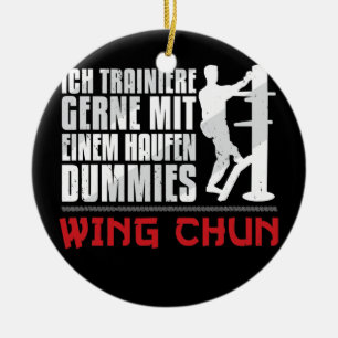 Wing Chun Holzpuppe Haufen Dummies Martial Arts Ceramic Ornament