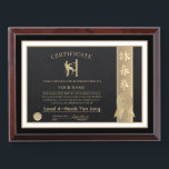 Wing Chun Kung Fu Certificate Award Plaque<br><div class="desc">The Wing Chun Kung Fu Certificate Award Plaque is fully customizable and can be used for martial arts as certificate of completion,  or for any other purposes. Designed by Norman.R.</div>