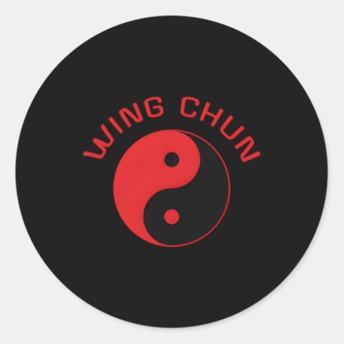 Wing Chun Kung Fu Classic Round Sticker