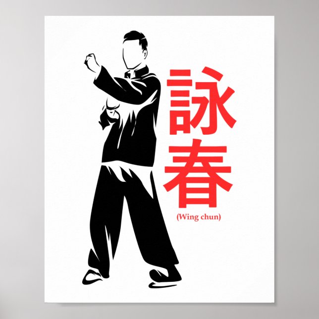 Wing Chun Martial Arts Kung Fu Poster (Front)