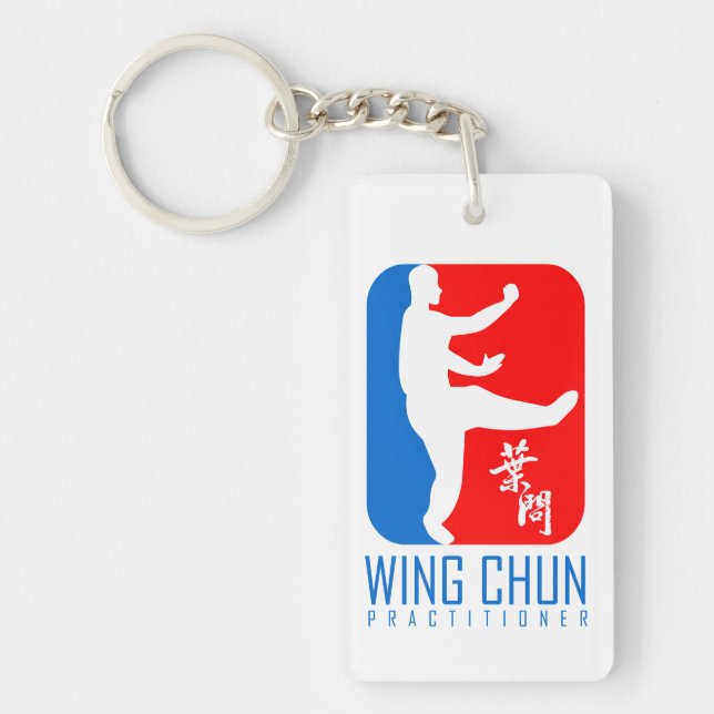 Wing Chun Practitioner "Ip Man Style" Keychain (Front)