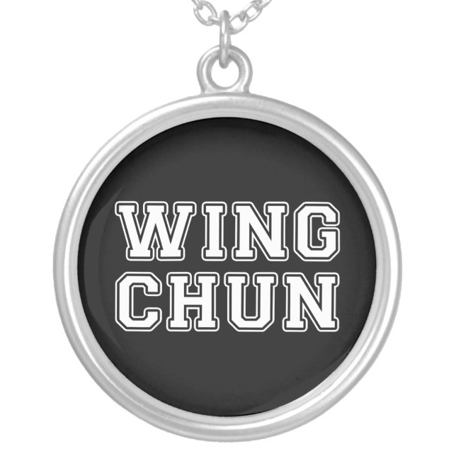 Wing Chun Silver Plated Necklace (Front)