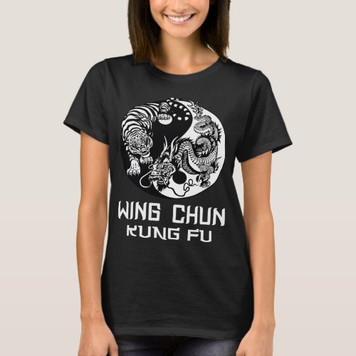 Wing chun yin yang tiger dragon T_Shirt