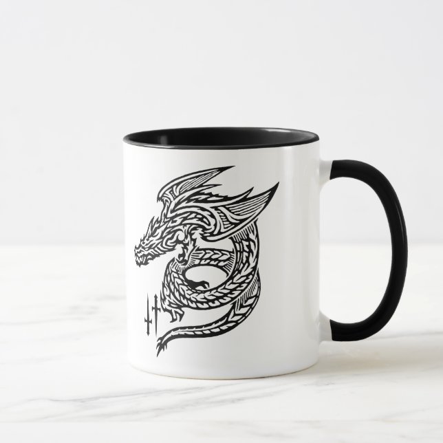 Wing Dragon 11 oz Ringer Mug (Right)