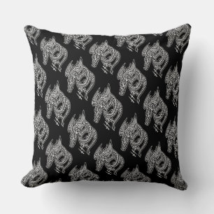 Wing Dragon Grade A Cotton Throw Pillow 20x20